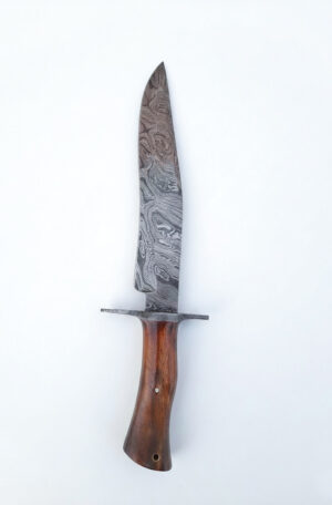 Damascus Steel Bowie Fire Pattern Knife UF0003